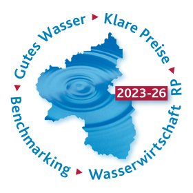 Siegel zum Teilnehmerzertifikat "Benchmarking Wasserwirtschaft Rheinland-Pfalz"